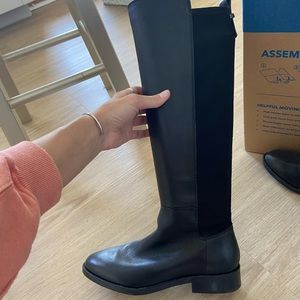 Black knee-high boots